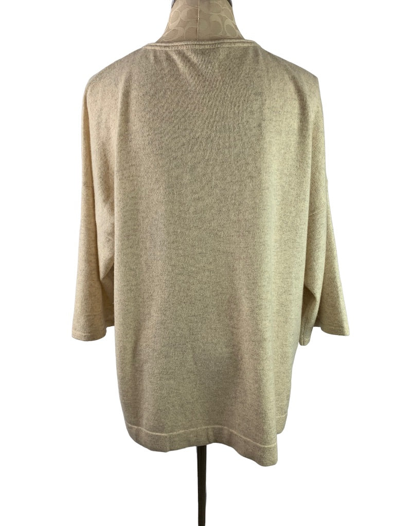 Large J.Jill Women's Cashmere Casual Oatmeal Pullover Sweater