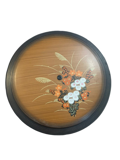 Midcentury OMC Japan Round Bento Box Sectioned Lidded Tray Insert