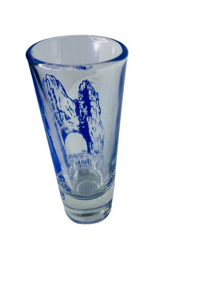 Cabo San Lucas Souvenir Shot Glass Blue Design Shooter Barware