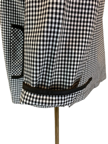 14 RQT Women's Black White Gingham Lightweight Jacket Button Up