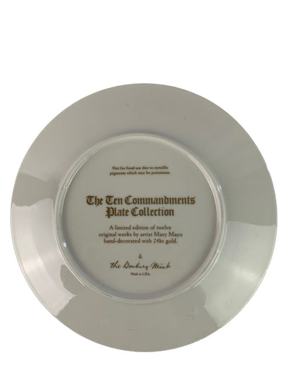 Danbury Mint Hand Decorated The Ninth Commandment Collectible Plate Mary Mayo 9.5"