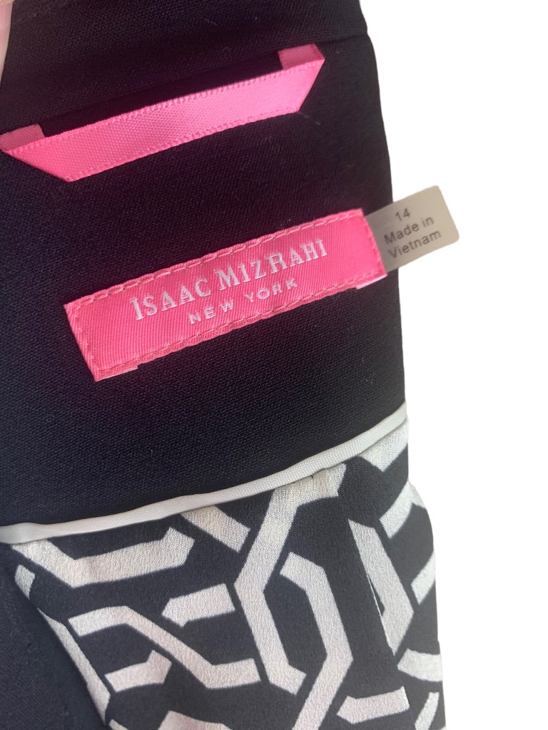 14 Isaac Mizrahi New York Women's Prague Black Blazer Open Front New