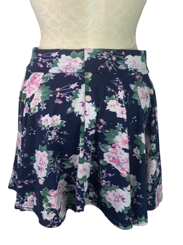 Large Urban Coco Junior Women's Floral Pull On Skater Skirt Jersey Knit