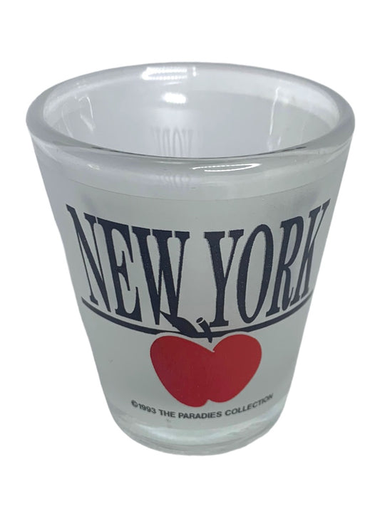 New York Big Apple Frosted Shot Glass 1.5 oz