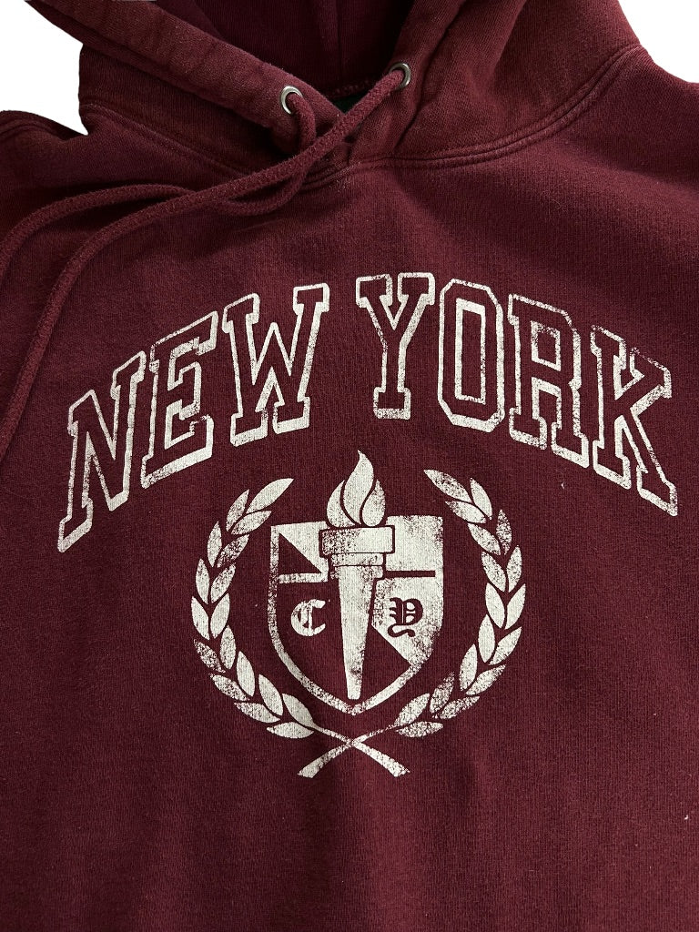 Large Wild Fable Junior Women's Crop "New York" Hoodie Sweatshirt