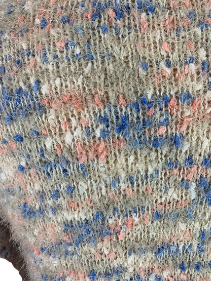 Medium So Fuzzy Women's Sweater Gray Blue Pink Soft Comfy