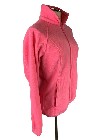 Small Columbia Pink Women's Full Zip Fleece Jacket Zip Pockets