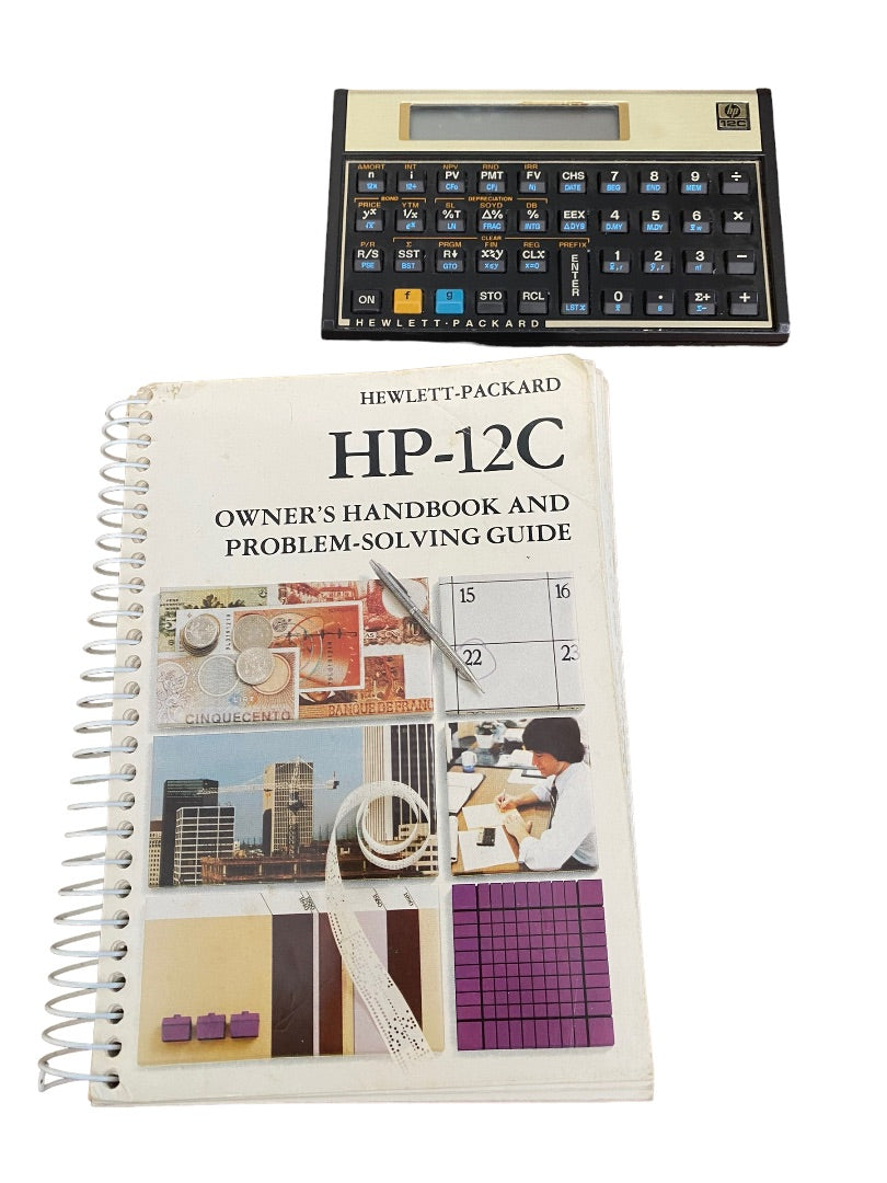 CalculatorHP 12C Financial Calculator With Owner Handbook Tested