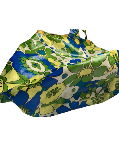Bueno Retro Print Tote Shoulderbag Green Yellow Blue Floral Print