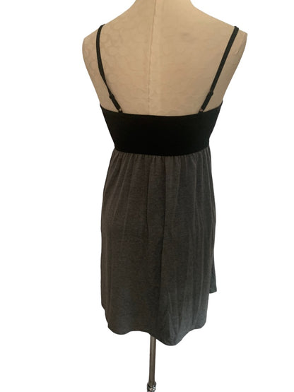 Small Target Women's Black Gray Jersey Knit Sundress Short Padded Bra