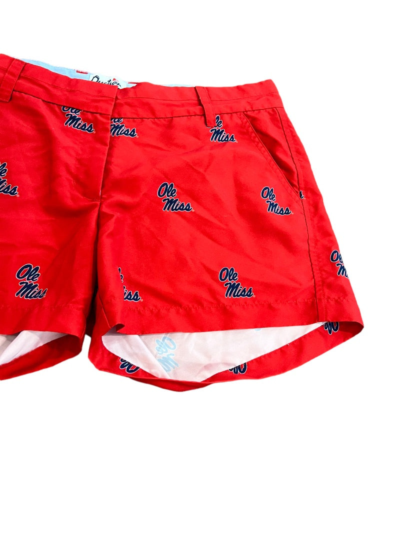 8 Ole Miss Ovations Women's Shorts Red 3.75" Inseam