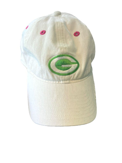 NFL Reebok Green Bay Packers White Pink Ball Cap Hat Cotton Adjustable Heart