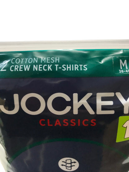 Medium Jockey Classics Men's Pack of 2 Black Crew Neck Tshirts Cotton Breathe Mesh