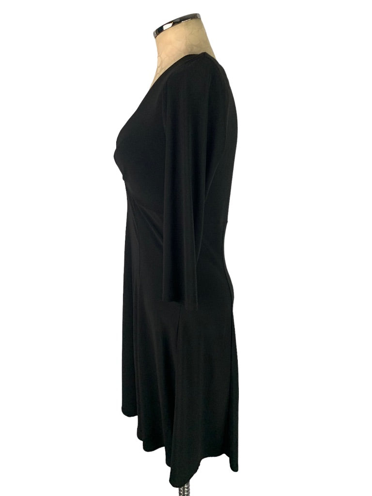 Small Tiana B. Little Black Dress Pullover Stretch Fabric V-Neck