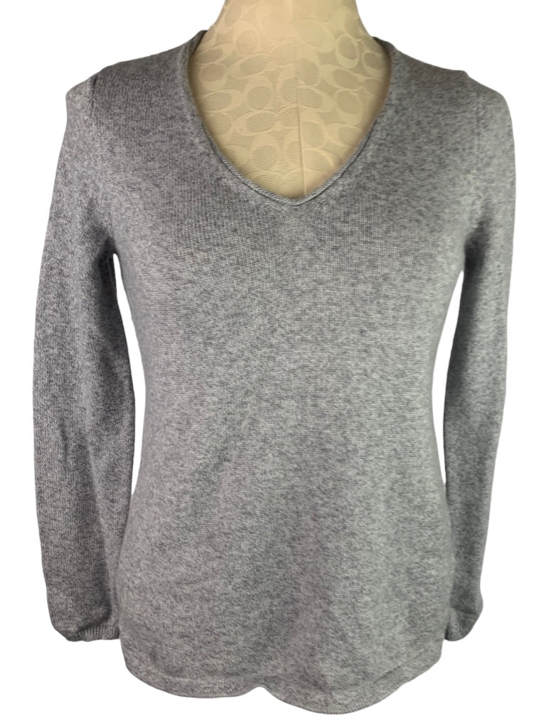 Small Old Navy Women's Gray Pullover Sweater V-Neck Cotton Blend