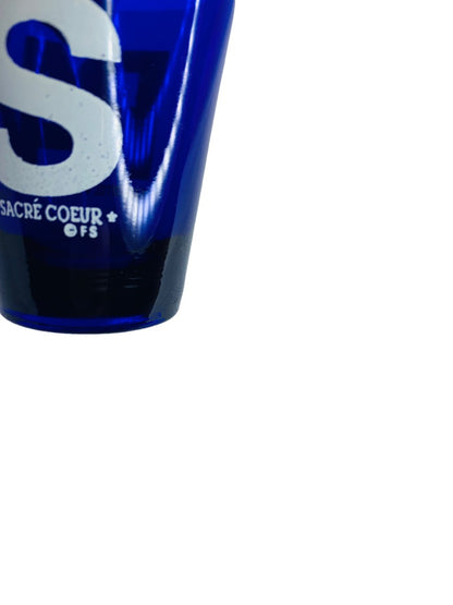 Blue Shot Glass Souvenir PARIS Barware White Lettering