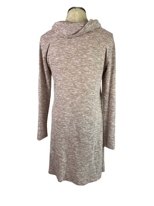 Medium Knox Rose Women's Cowl Neck Lightweight Pink Sweater Dress