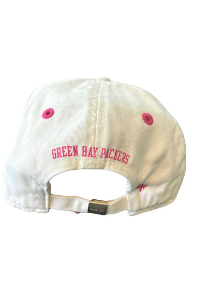 NFL Reebok Green Bay Packers White Pink Ball Cap Hat Cotton Adjustable Heart
