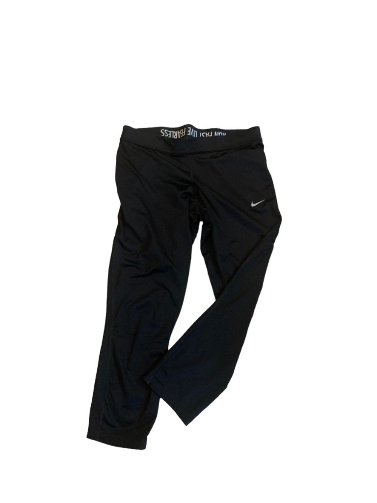 Small Nike Run Fast Athletic Women's Capri Pants Black 23" Inseam