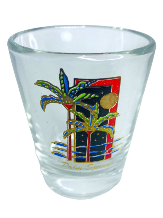 Souvenir Palm Springs Shot Glass Palm Trees Barware