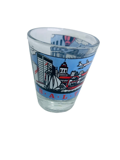 Baltimore Harbor Souvenir Shot Glass Maryland Barware