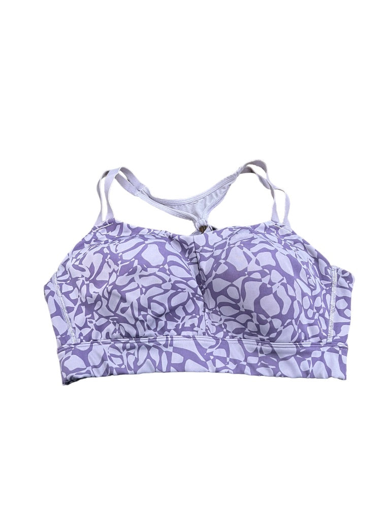 Large Under Armour Purple Padded Sports Bra Fitted Adjustable