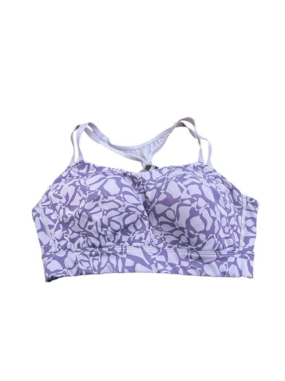 Large Under Armour Purple Padded Sports Bra Fitted Adjustable