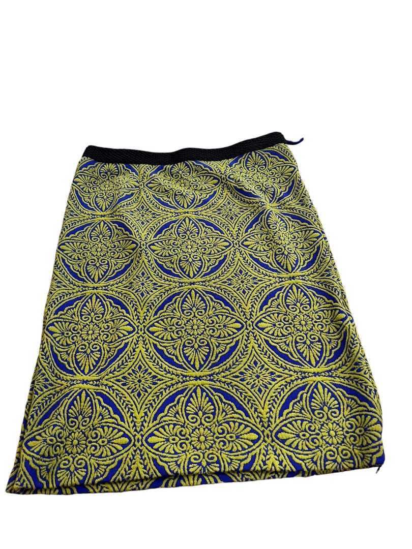 Large Anthropologie Maeve Medallion Jaquered Pencil Skirt