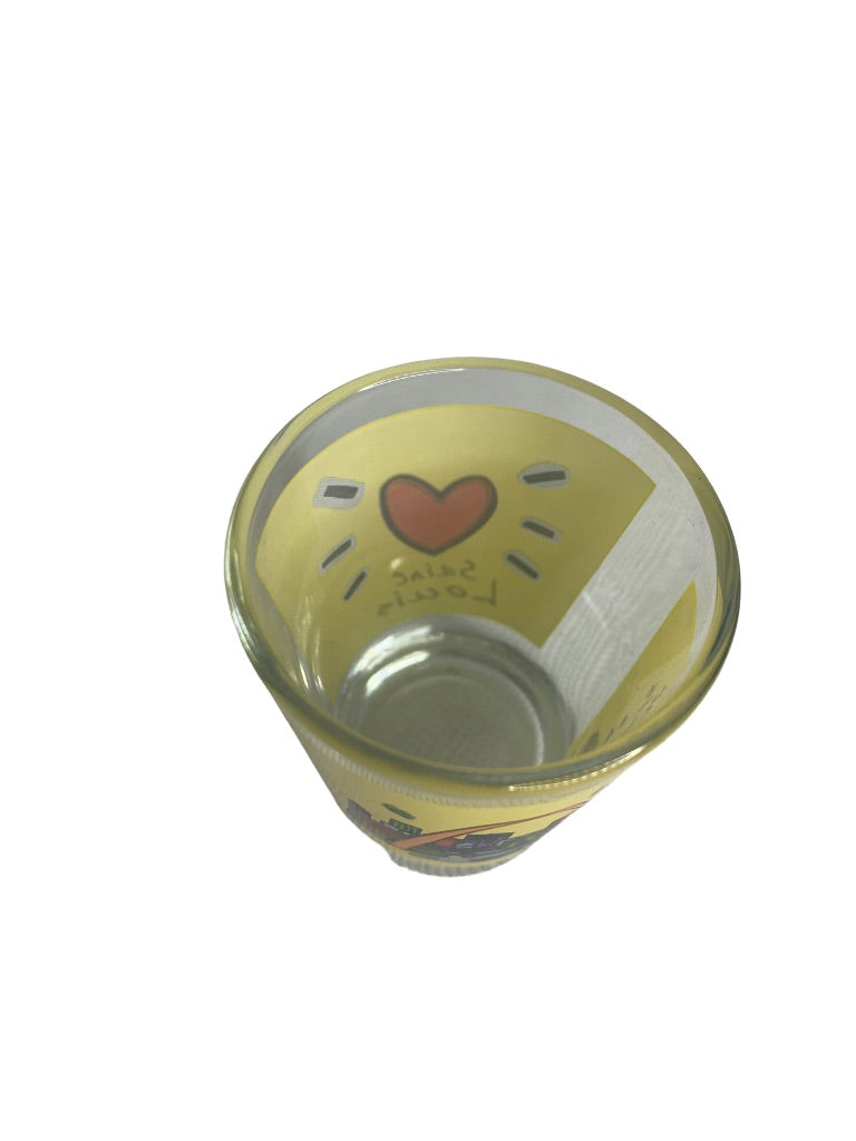 Vintage Luke-A-Tuke Glass "Saint Louis" Souvenir Shot Glass Heart Arch 1.5 oz