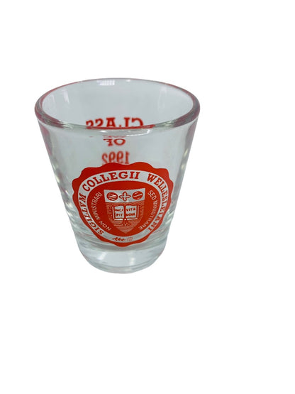 Sigillvm Collegii Wellesleiani Souvenir Shot Glass Red Crest Class of 1992