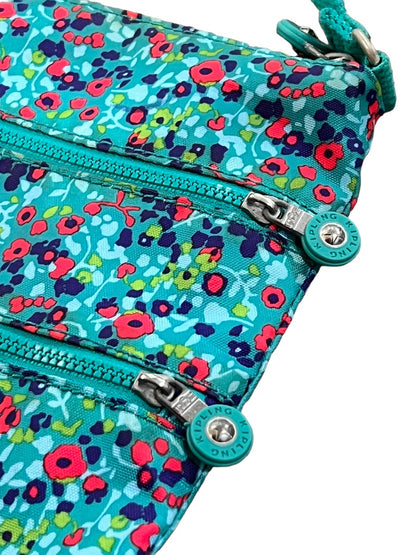 Kipling Keiko Crossbody Bag Field Floral Travel With Charm 3 Zip