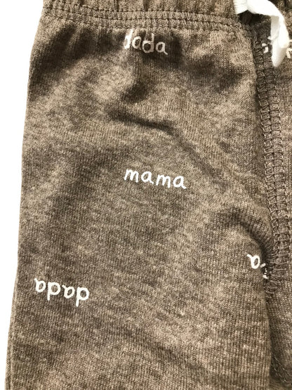 Newborn Carter's 2 Pieces Pants Joggers Pull On "dada" Gray