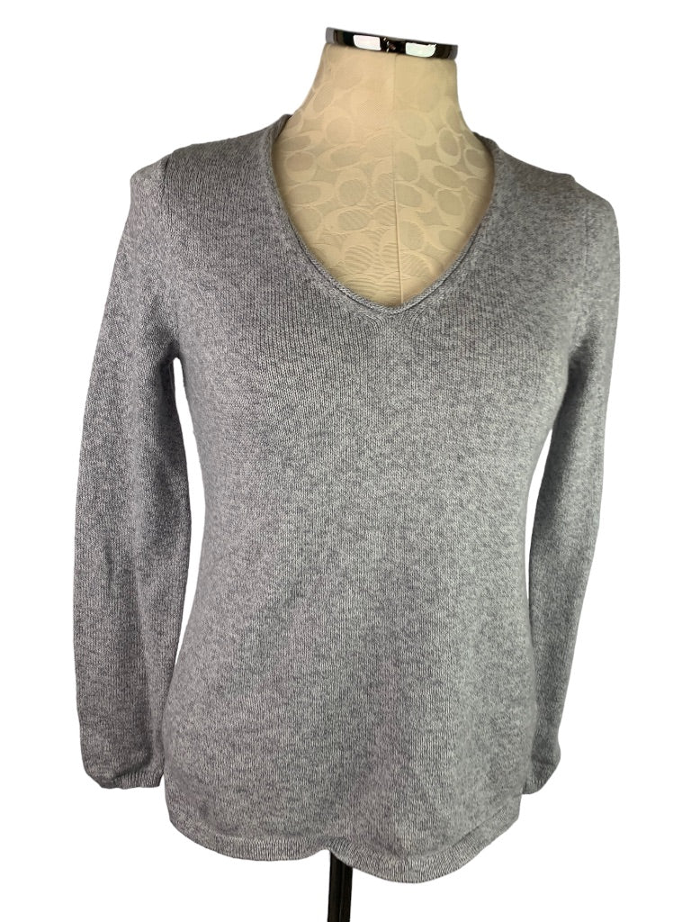 Small Old Navy Women's Gray Pullover Sweater V-Neck Cotton Blend