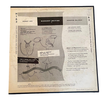 Capitol Songs from South Pacific Long Playing 33 1/3 Record RPM H-163