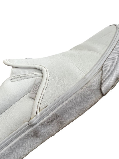 9.5 Vans Mens Classic True White Slip On Sneakers Skater Women's Size 11