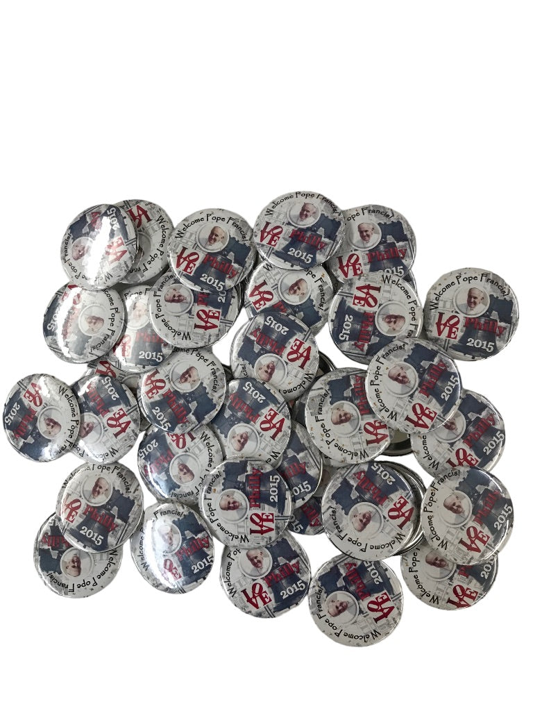 Lot of 40 Welcome Pope Francis 2 1/8" Pinback Button Collectible Love Philly 2015