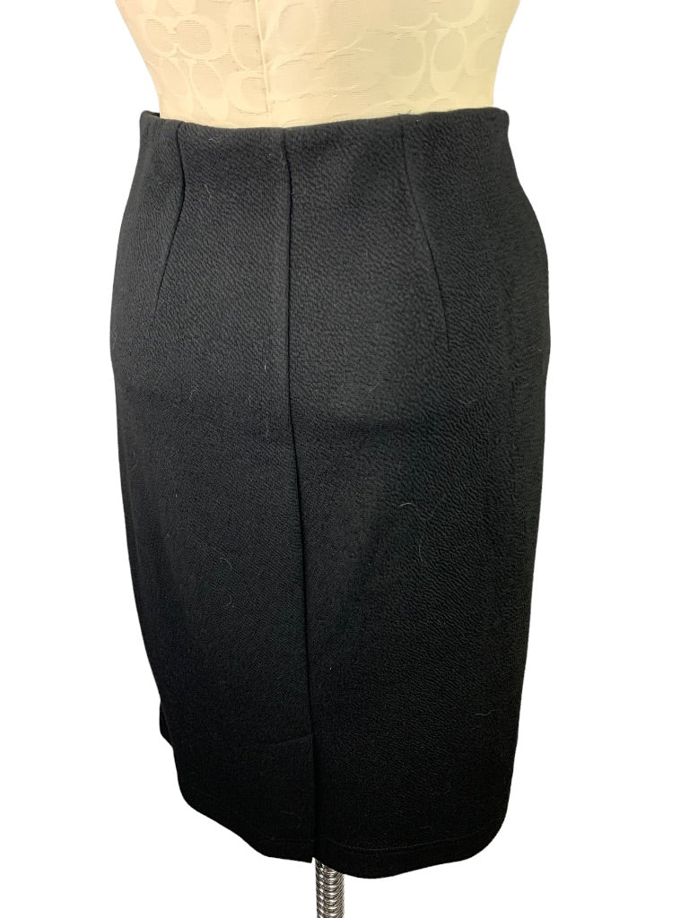 Small DR2 Black Stretch Textured Pull On Skirt Straight Pencil