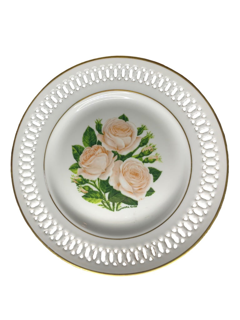 Bing & Grondahl Danbury Mint 1979 The 12 Rose Plate "Moss Rose" 8.5" Diameter