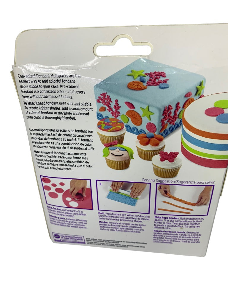 Wilton Decorator Preferred Neon Fondant 4-Pack Fondant Icing Vanilla 17.6oz