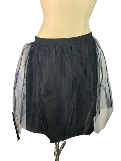 Medium Isaac Mizrahi Live! Women's Black Knee Length Tulle Layer Skirt