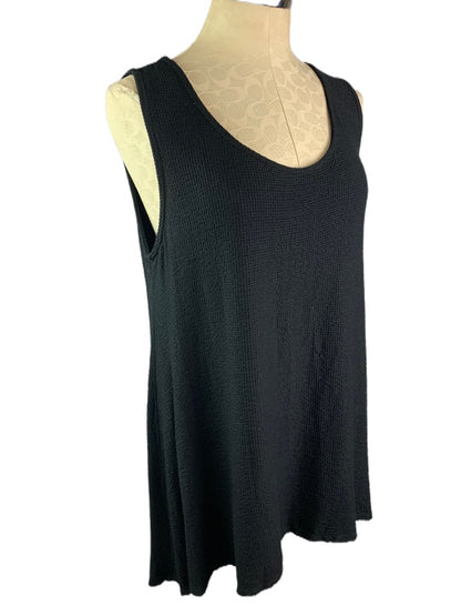 XL Et' Lois Women's Black Soft Hi Lo Tunic Tank Sleeveless