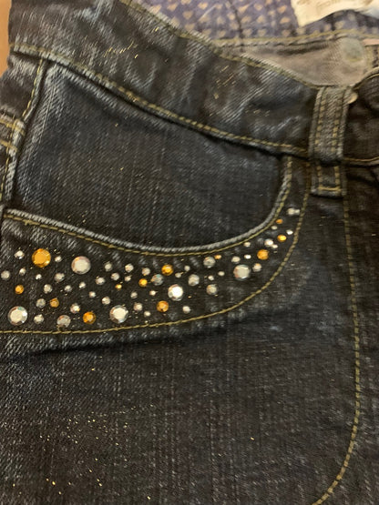 10 The Children's Place Dark Wash Embellished Sparkle Jeans Adjustable Waist