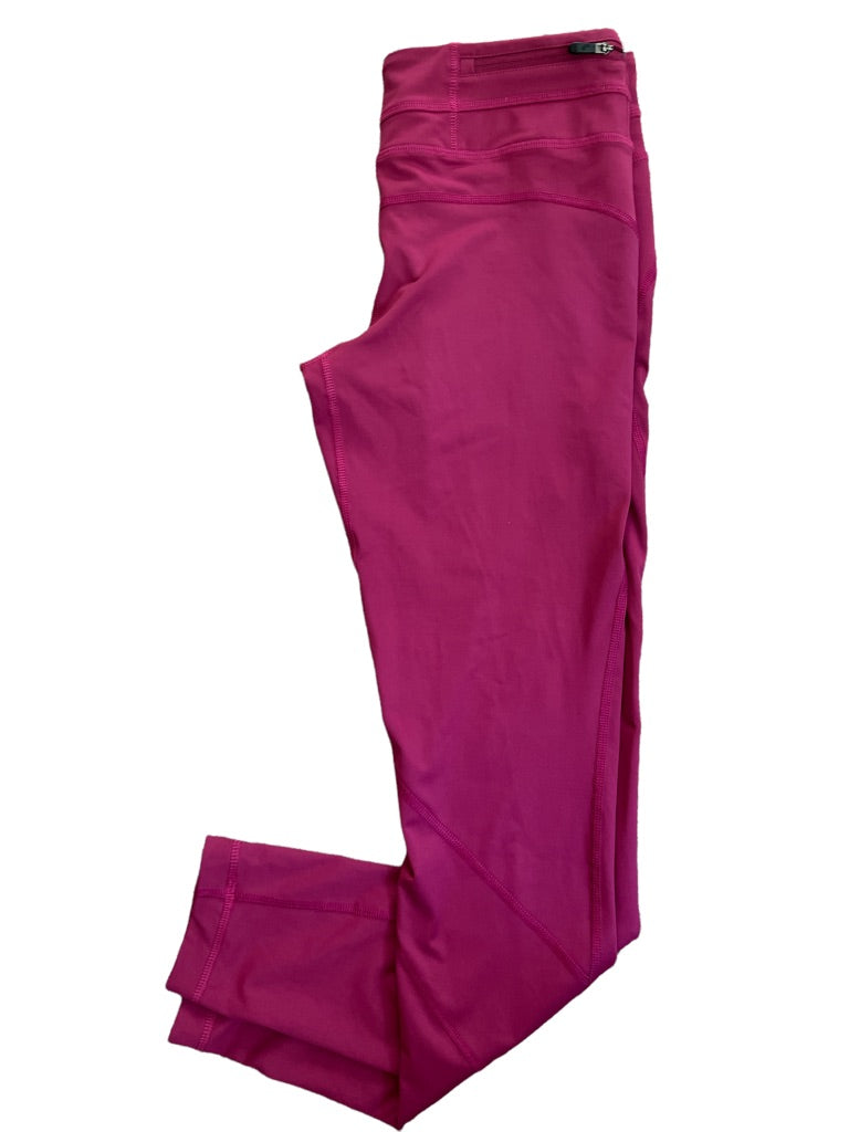 Small Lole Plum Yoga Leggings UPF 50+ Wicking 4 Way Stretch Zip Pocket