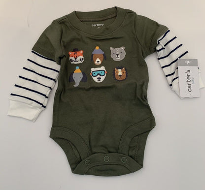 Newborn Carter's 2 Piece Pants and Shirt Animal Outdoor Theme Joggers