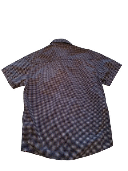 8/10 Airwalk Boys Microdot Pattern Blue Short Sleeve Button Up Shirt