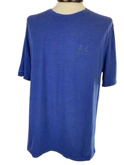 Large Under Armour Men's Blue Loose Fit HeatGear Tshirt Short Sleeve