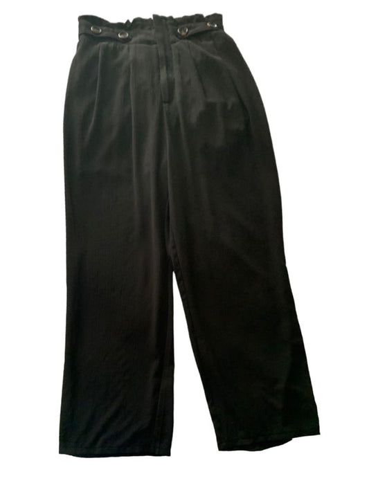 Small She + Sky Women's Black Sheer Wide Leg Dress Pants Shorts Lining