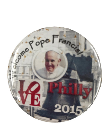 Lot of 40 Welcome Pope Francis 2 1/8" Pinback Button Collectible Love Philly 2015