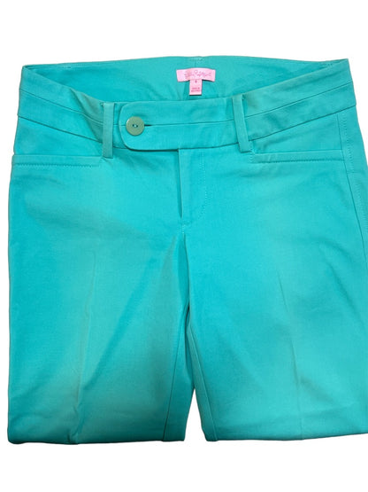 6 Lilly Pulitzer Turquoise Luxury Capri 26667 EUC