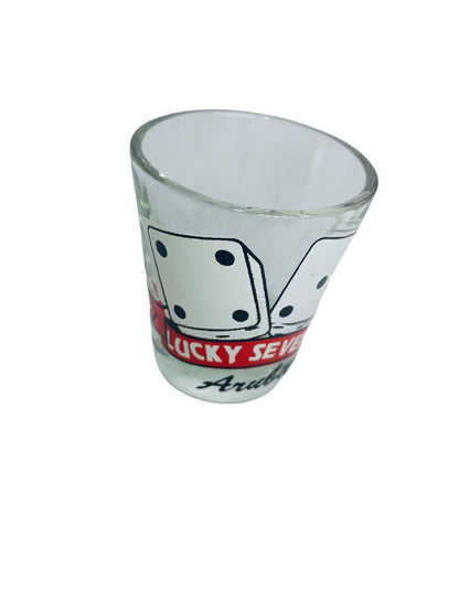 Lucky Sevens Aruba Shot Glass Dice 1.5 oz Barware